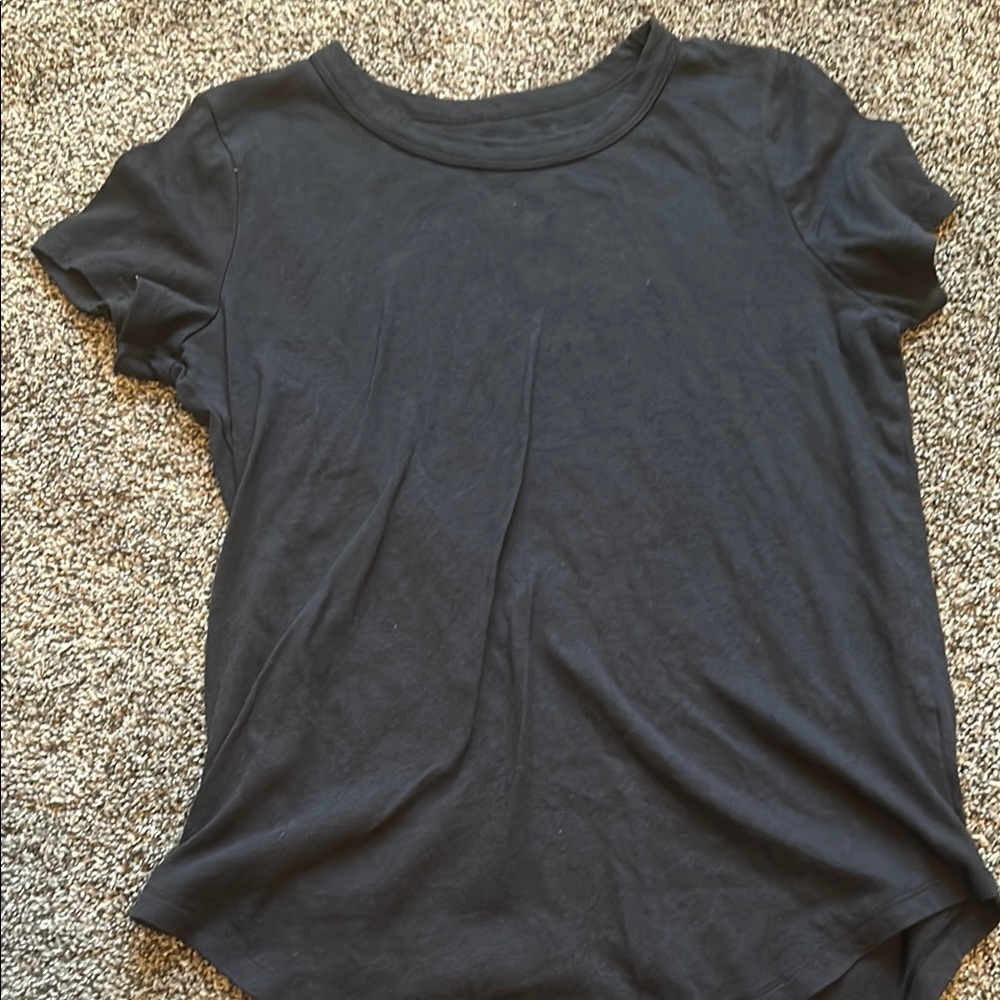 Gray Fitted Short Sleeve T-Shirt